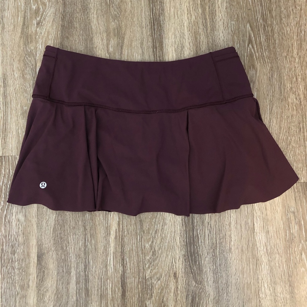 lululemon Maroon Tennis Skirt